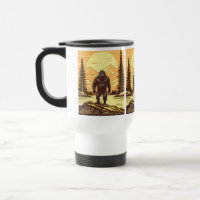 Bigfoot Sasquatch Retro Art