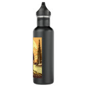 Bigfoot Sasquatch Retro Art Waterfles (Rechts)