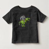 Bigfoot Sasquatch Riding Dinosaur T rex Kinder Shirts (Voorkant)