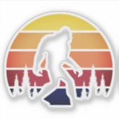 Bigfoot Sasquatch Silhouet  Sticker (Voorkant)