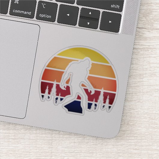 Bigfoot Sasquatch Silhouet  Sticker (Detail)
