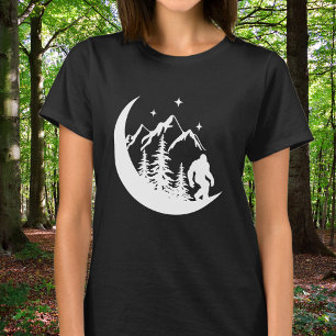 BigFoot Sasquatch Squatchy Bos Bergen Maan T-shirt
