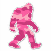 Bigfoot Sasquatch Sticker Camo Rose (Devant)