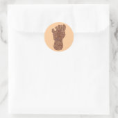 Bigfoot Sasquatch Track Squatchy artwork Ontwerp Ronde Sticker (Tas)