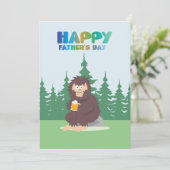 Bigfoot Sasquatch Vaderdag Flat Holiday Kaart (Staand voorkant)