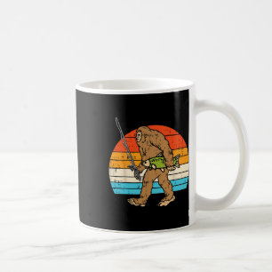 Bigfoot Sasquatch Vist Retro Visser Mannen Vrouwen Koffiemok