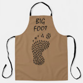 bigfoot, sasquatch, voetafdruk, skunk+ape, schort (Voorkant)