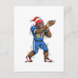 Bigfoot Sasquatch Voetbal Kerstmis 2026 Vakantie Feestdagenkaart