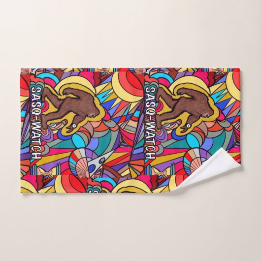 Bigfoot Sasquatch Wristwatch Pun Art (Serviette à main)