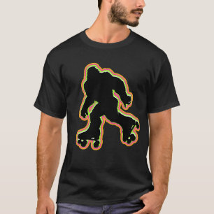 Bigfoot Schaatsen Sasquatch Roller schaatsen 80s T-shirt