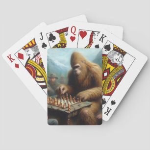 Bigfoot schaken pokerkaarten