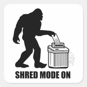 Bigfoot Shred-modus ingeschakeld Vierkante Sticker
