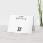 BIGFOOT SIGHTING - CHRISTMAS TREE FEESTDAGEN KAART (Achterkant)