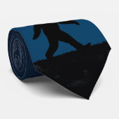 Bigfoot Silhouette Fun Novelty Sasquatch Squatchy Stropdas (Opgerold)