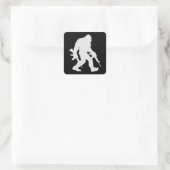 Bigfoot Silhouette Sasquatch Vierkante Sticker (Tas)