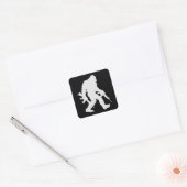 Bigfoot Silhouette Sasquatch Vierkante Sticker (Envelop)