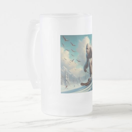 Bigfoot Skiën Matglas Bierpul (Voorkant links)