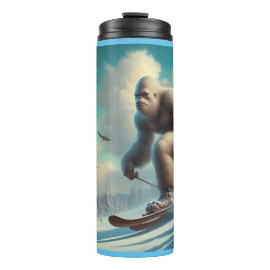 Bigfoot Skiën Thermosbeker (Voorkant)