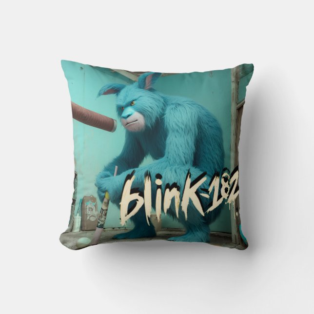 Bigfoot Slugger geïnspireerd Blink 182 kussen (Voorkant)
