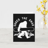 Bigfoot Snowboard Shredding Gnar Sasquatch Snowboa Kaart (Gele Bloem)