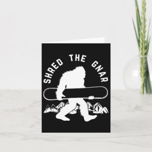 Bigfoot Snowboard Shredding Gnar Sasquatch Snowboa Kaart