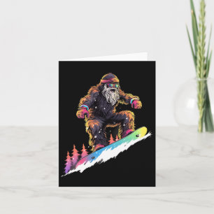 Bigfoot Snowboard Snowboarder Winter Kaart