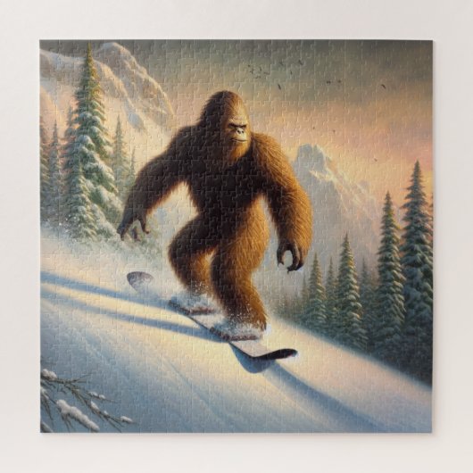 Bigfoot Snowboarding Legpuzzel (Verticaal)