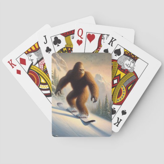 Bigfoot Snowboarding Pokerkaarten (Achterkant)