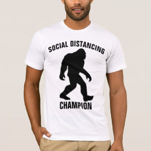 BIGFOOT SOCIAL DISTANCING KAMPIOEN Funny T-shirts