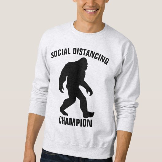 BIGFOOT SOCIALE DISTANCING CHAMPION Funny T-shirts (Voorkant)