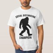 BIGFOOT SOCIALE DISTANCING CHAMPION Funny T-shirts (Voorkant)