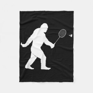 Bigfoot spelen Badminton Shuttle Funny Badminton Fleece Deken