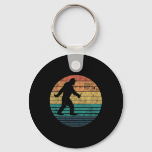Bigfoot spelen Badminton Shuttle Funny Badminton Sleutelhanger