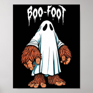 Bigfoot spookkostuum halloween boo-foot sasquatch poster