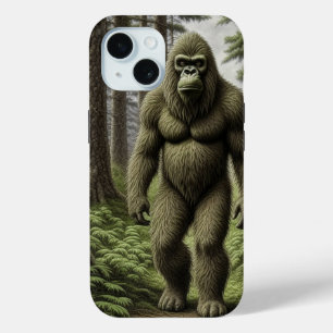 Bigfoot staand in Trees AI art