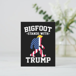 Bigfoot staat met Trump 2024 verkiezingen Bedankkaart