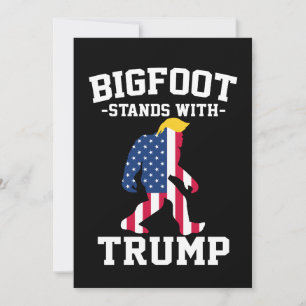 Bigfoot staat met Trump 2024 verkiezingen Kaart