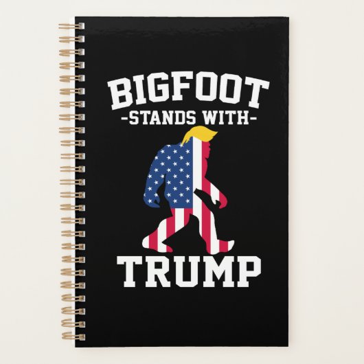 Bigfoot staat met Trump 2024 verkiezingen Planner (Voorkant)