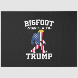 Bigfoot staat met Trump 2024 verkiezingen Tissuepapier