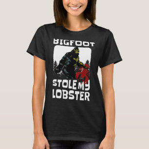 Bigfoot stal mijn kreeft yeti Humor merch T-shirt