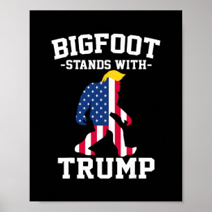 Bigfoot steunt Trump-verkiezingen Poster