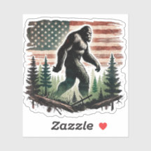 Bigfoot Sticker - Amerikaanse vlag patriot