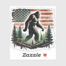 Bigfoot Sticker - Amerikaanse vlag patriot