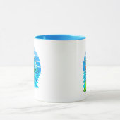 Bigfoot surfend Riding the Waves Fun Sasquatch Mok (Midden)