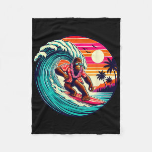 Bigfoot Surfplank Strand Zomer Surfen Sasquatch H Fleece Deken