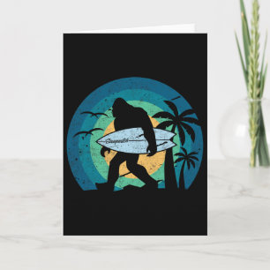 Bigfoot-surfshirt Funny Sasquatch Yeti-surf T-shir Kaart