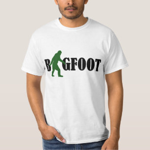 Bigfoot-tekst & groene squatch-afbeelding t-shirt