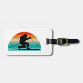 Bigfoot Telemark Skiing Rainbow Bagagelabel (Voorkant horizontaal)