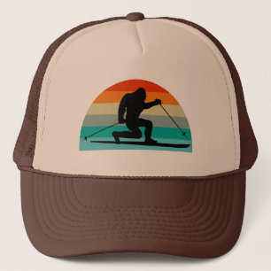 Bigfoot Telemark Skiing Rainbow Trucker Pet