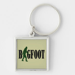 Bigfoot text & green squatch graphic sleutelhanger